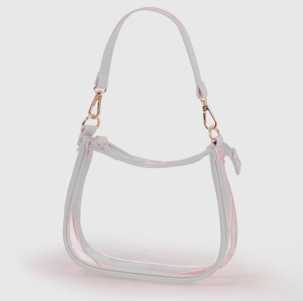 The Clara Game Day Clear Purse in White