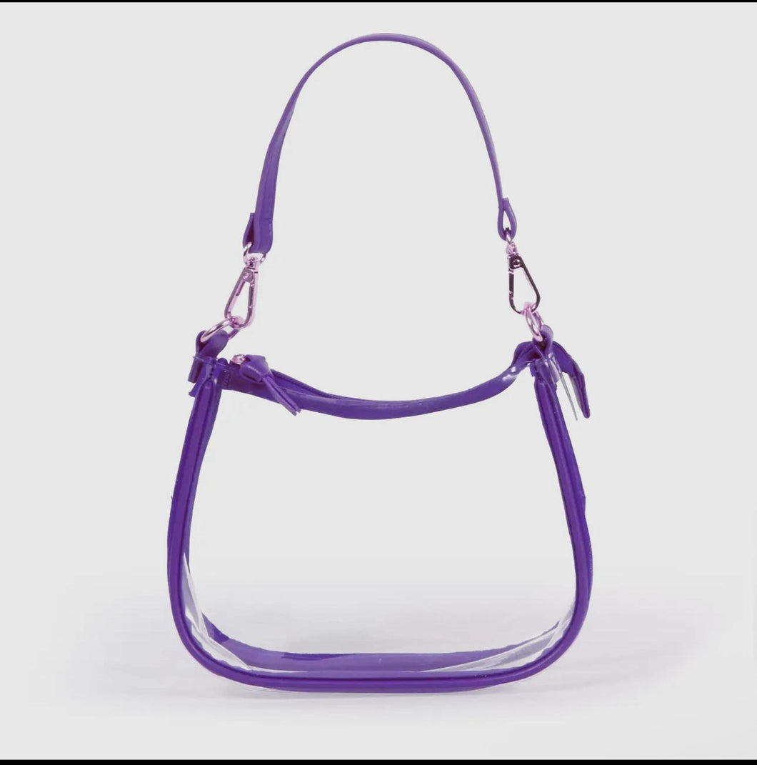 The Clara Game Day Clear Purse in Purple