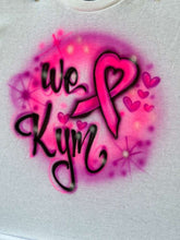 Load image into Gallery viewer, Breast Cancer Customizable T-shirt - Personalized Airbrush Tee - Awareness Shirt
