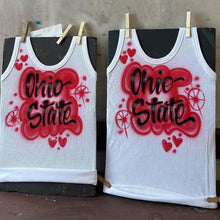 Load image into Gallery viewer, Red Custom Airbrush Game Day Tank Top
