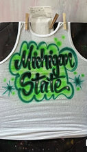Load image into Gallery viewer, Green Custom Airbrush Game Day Tank Top
