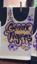Load image into Gallery viewer, Purple Custom Airbrush Game Day Tank Top
