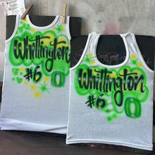 Load image into Gallery viewer, Green Custom Airbrush Game Day Tank Top

