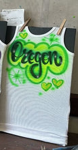 Load image into Gallery viewer, Green Custom Airbrush Game Day Tank Top
