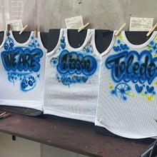 Load image into Gallery viewer, Blue Custom Airbrush Game Day Tank Top
