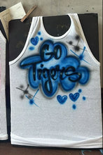 Load image into Gallery viewer, Blue Custom Airbrush Game Day Tank Top
