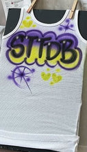 Load image into Gallery viewer, Purple Custom Airbrush Game Day Tank Top
