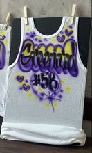 Load image into Gallery viewer, Purple Custom Airbrush Game Day Tank Top
