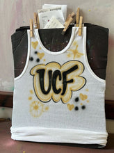 Load image into Gallery viewer, Yellow/Gold Custom Airbrush Game Day Tank Top
