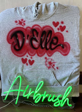 Load image into Gallery viewer, Custom Airbrush Game Day Hoodie | Customizable Gray Hoodie | Personalized Game Day Hoodie

