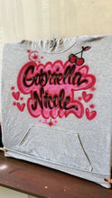 Load image into Gallery viewer, Custom Airbrush Game Day Hoodie | Customizable Gray Hoodie | Personalized Game Day Hoodie
