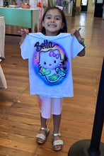 Load image into Gallery viewer, Hello Kitty Mermaid Custom  Personalized Airbrush Name Brach Vacation T-shirt
