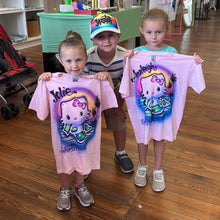 Load image into Gallery viewer, Hello Kitty Mermaid Custom  Personalized Airbrush Name Brach Vacation T-shirt
