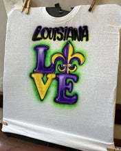 Load image into Gallery viewer, Mardi Gras Custom Personalized Airbrush Name T-Shirt
