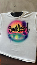 Load image into Gallery viewer, ⭐ Beachy Sunset Airbrushed T-Shirt — Custom Summer Concert Tee ⭐- Personalized Airbrush Tee
