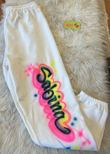 Load image into Gallery viewer, Customizable Children Sequin Side Jogger Set | Kids' Personalizable Sequin Mardi Gras Sweatshirt and Sweatpants Outfit
