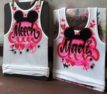Load image into Gallery viewer, Custom Airbrush Kids White Ribbed Tank Top
