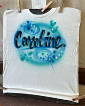 Load image into Gallery viewer, Front &amp; Back Personalized Airbrush Shirt – Custom Name + Colors
