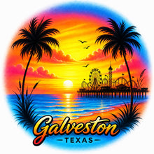 Load image into Gallery viewer, Galveston Sunset Airbrush-Style Tee
