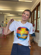 Load image into Gallery viewer, Galveston Orange Sunset Airbrush-Style Tee
