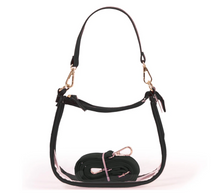 Load image into Gallery viewer, The Clara Game Day Clear Purse in Black
