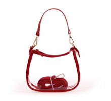 Load image into Gallery viewer, The Clara Clear Purse in Crimson

