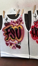 Load image into Gallery viewer, Maroon Custom Airbrush Game Day Tank Top
