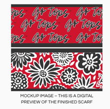 Load image into Gallery viewer, Western Kentucky Hilltoppers "Go Tops" Spirit Satin Skinny Scarf - Reversible Game Day Accessory
