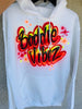 Custom Airbrush Game Day Hoodie | Customizable White Hoodie | Personalized Game Day Hoodie