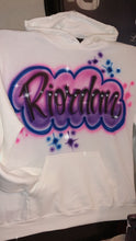 Load image into Gallery viewer, Custom Airbrush Game Day Hoodie | Customizable White Hoodie | Personalized Game Day Hoodie
