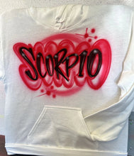 Load image into Gallery viewer, Custom Airbrush Game Day Hoodie | Customizable White Hoodie | Personalized Game Day Hoodie
