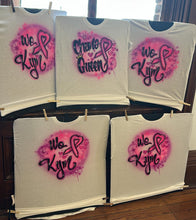 Load image into Gallery viewer, Breast Cancer Customizable T-shirt - Personalized Airbrush Tee - Awareness Shirt
