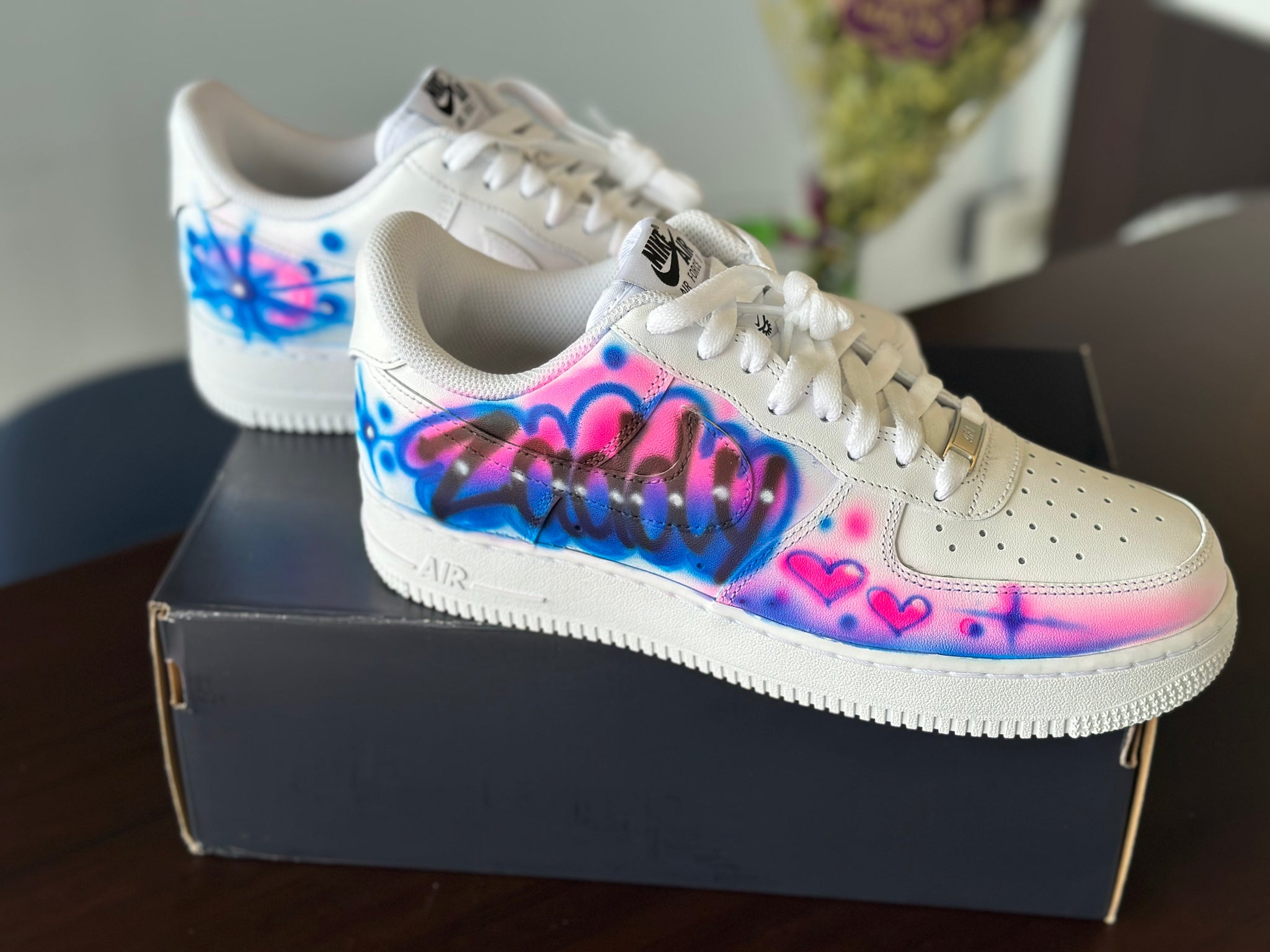 Airbrush Custom Airforce 1 AF1 Women s Custom Sneakers Galveston Airbrush