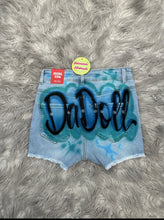 Load image into Gallery viewer, Custom Airbrush Name Jean Shorts | Personalized Shorts
