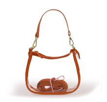 Load image into Gallery viewer, The Clara Game Day Clear Purse in Burnt Orange
