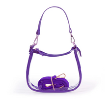 Load image into Gallery viewer, The Clara Game Day Clear Purse in Purple
